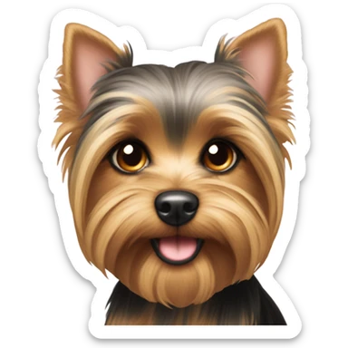 Cute apple head yorkie  sticker
