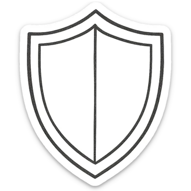 shield icon, flat minimalist icon style, simple and clean lines, no fill sticker