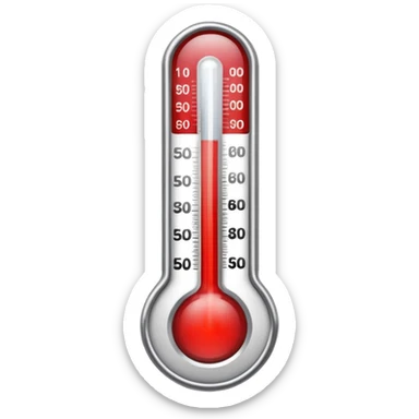 thermometer in red sticker