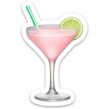 Light pink cocktail sticker