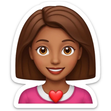 cara con ojos corazon sticker