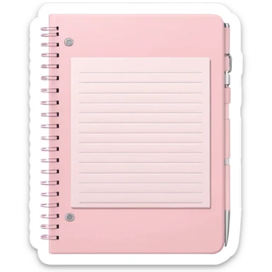 cute pastel pink spiral to-do notebook sticker