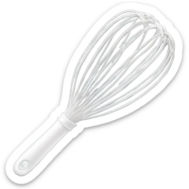 whisk with white handle sticker