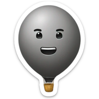 A rock on a ballon sticker