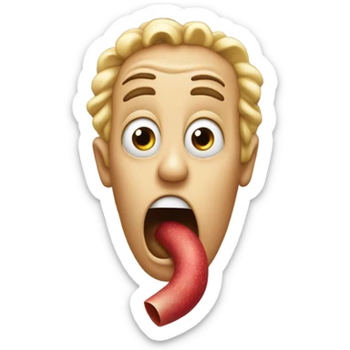 very shocked face holding a blunt sticker