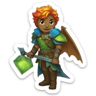 Rainbow dungeons and dragons  sticker
