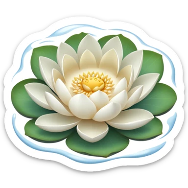 White lotus sticker