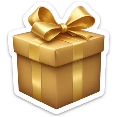 gift box with golden bow sticker