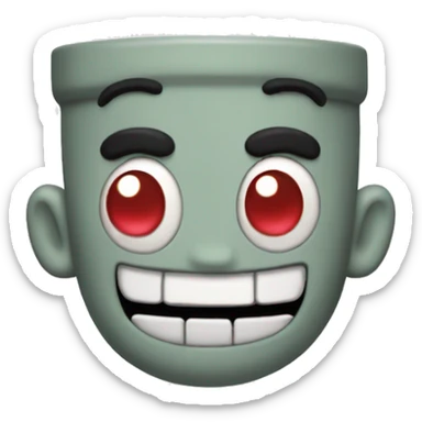 Cuphead video game character sticker