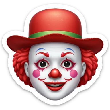 red glitter clown retarded sticker