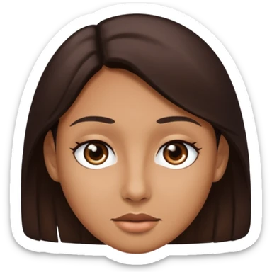 Tan skin dark brown hair dark eyes  sticker