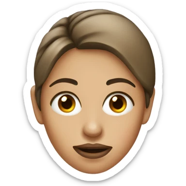 woman with eye close and toungeout sticker