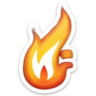 The letter W on fire sticker