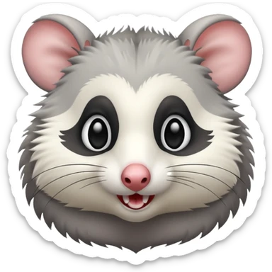 Opossum doing kissy face  sticker