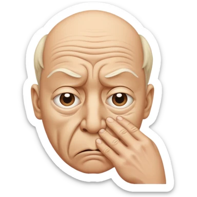 Person holding nose because something else is stinky sticker