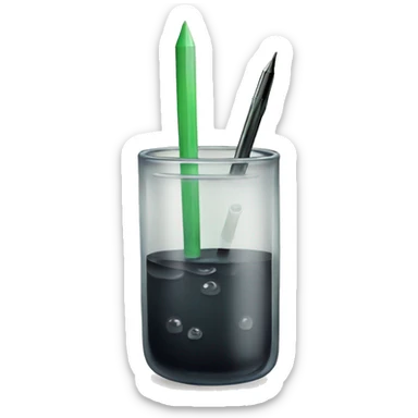 An ink glass fir writing sticker