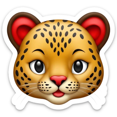  bacio leopardato sticker
