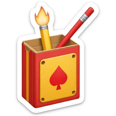 match sticks box sticker