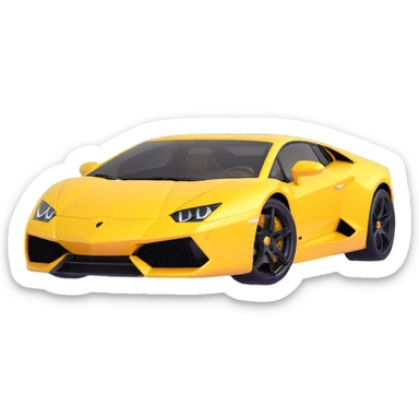 yellow Lamborghini, shiny and sleek sticker