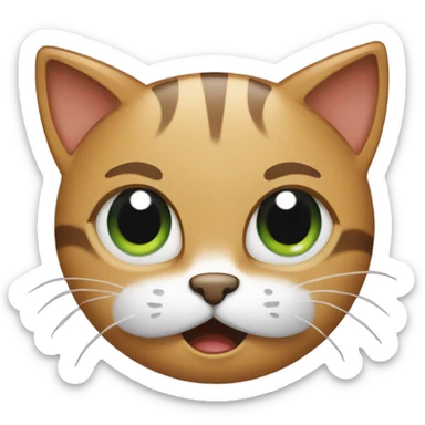 cat bawling  sticker