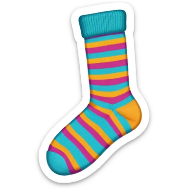 Striped sock sticker