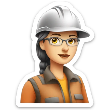 lady sport boss cartoon, in grain industry, transshipment of grain, who works a lot, Nina sticker