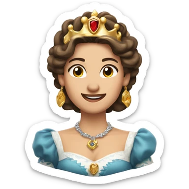 Una leon  fuerte rugiendo ,  alegre y elegante de pcon corona de brillo de Reyna  sticker