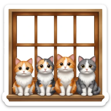 Cats on Windowsills sticker