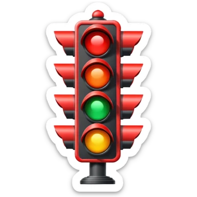 Red Traffic Light sticker