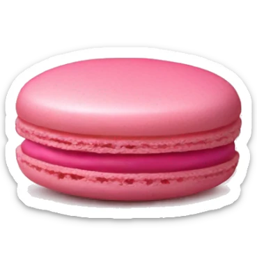 pink macaron cookie sticker