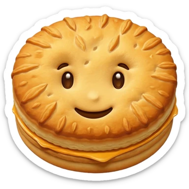 plain round biscuit sticker