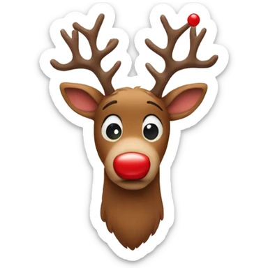 Red Nosed Reindeer sticker