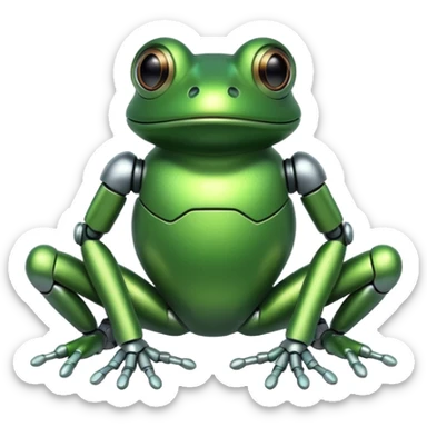 robotic frog sticker