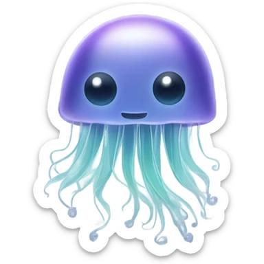 Eye lashes on a jellyfish sticker
