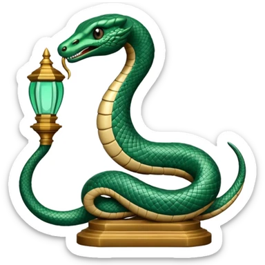 Enfermagem uma lamparina com uma cobra em volta  sticker
