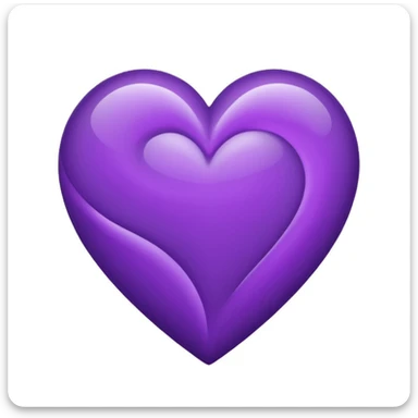 purple heart with a swirl pattern sticker