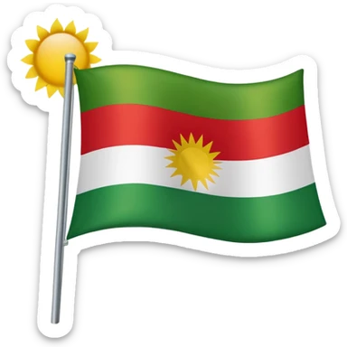 Kurdistan flag sticker