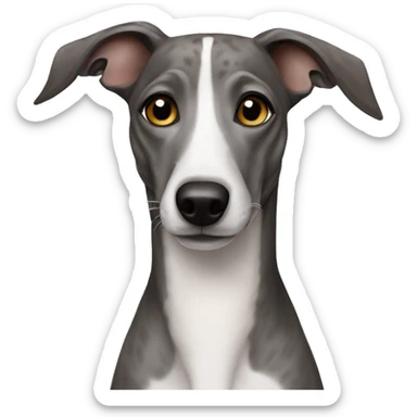 Dog whippet brindle  sticker