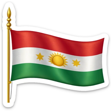 Kürdistan bayrağı sticker