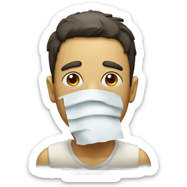 Sick with stuffed nose sticker