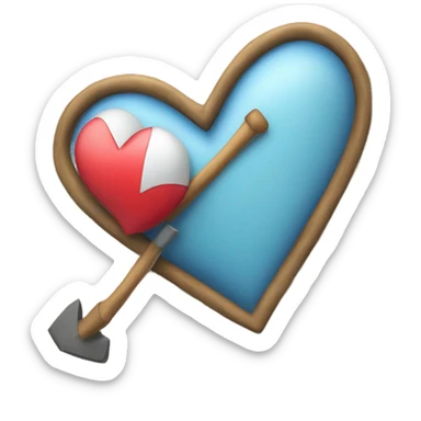 flecha con corazon sticker