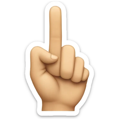 Emoji putting finger up  sticker