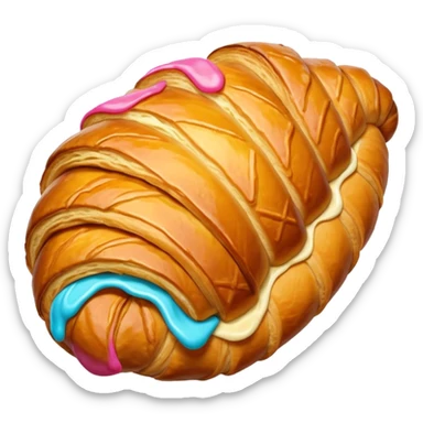 colorful croissant  sticker
