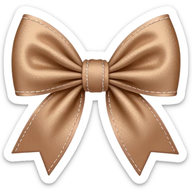 artsy bow delicate pastel brown colour sticker