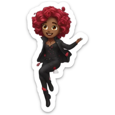Blackrose falling down 🥀 sticker