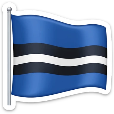 Bandera con tres líneas  arriba con azul oscuro el medio blanco y  abajo negro sticker