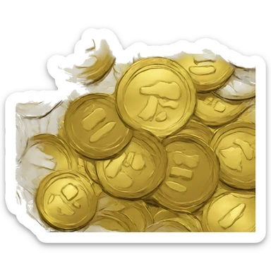  a unique gold coin sticker
