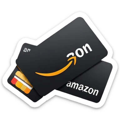 black gift card with logo amazon sticker