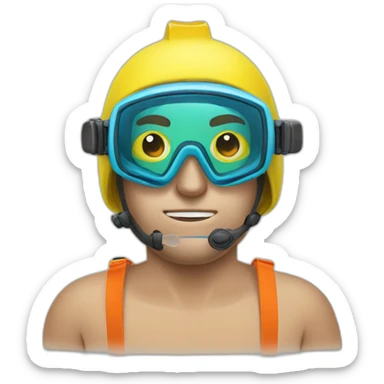 Snorkelling man sticker