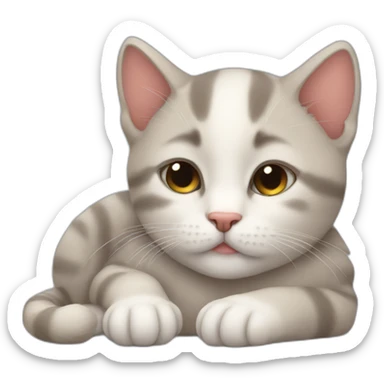 Sleeping kitten sticker